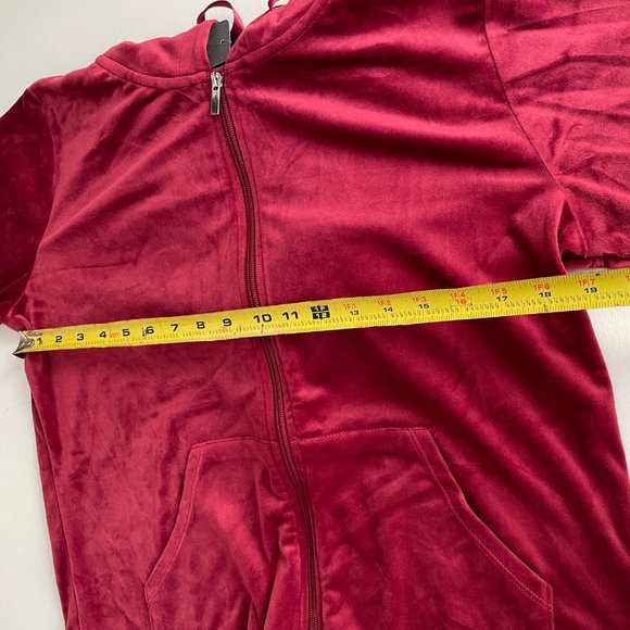 MessBebe Sportswear Women's Full-Zip Hoodie Size L Extra Large Red Wine - Picture 12 of 13